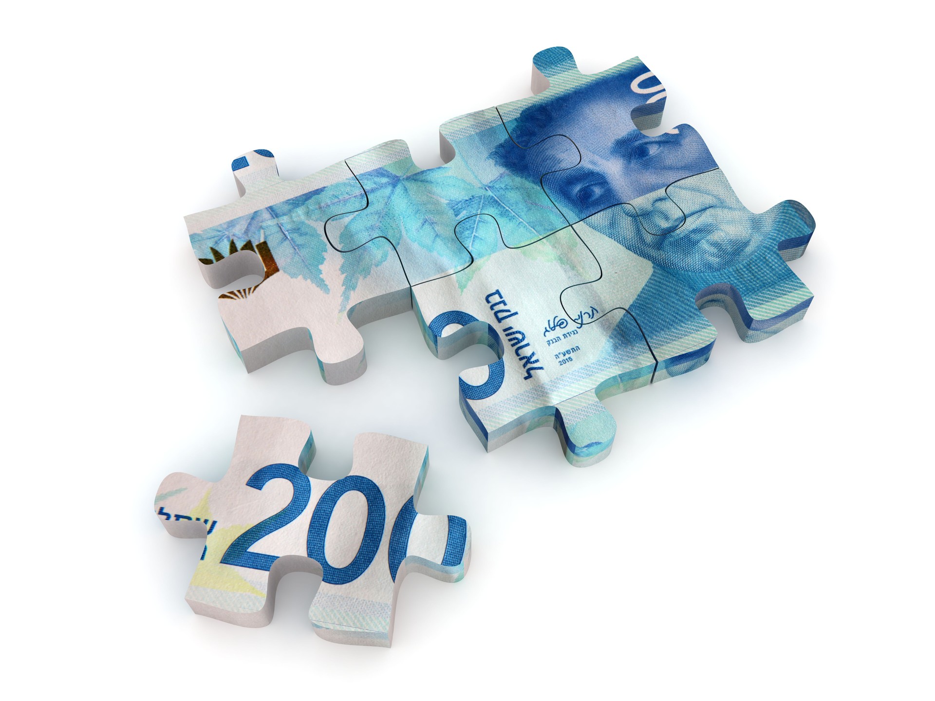 Puzzle israélien de financement d’argent de shekel
