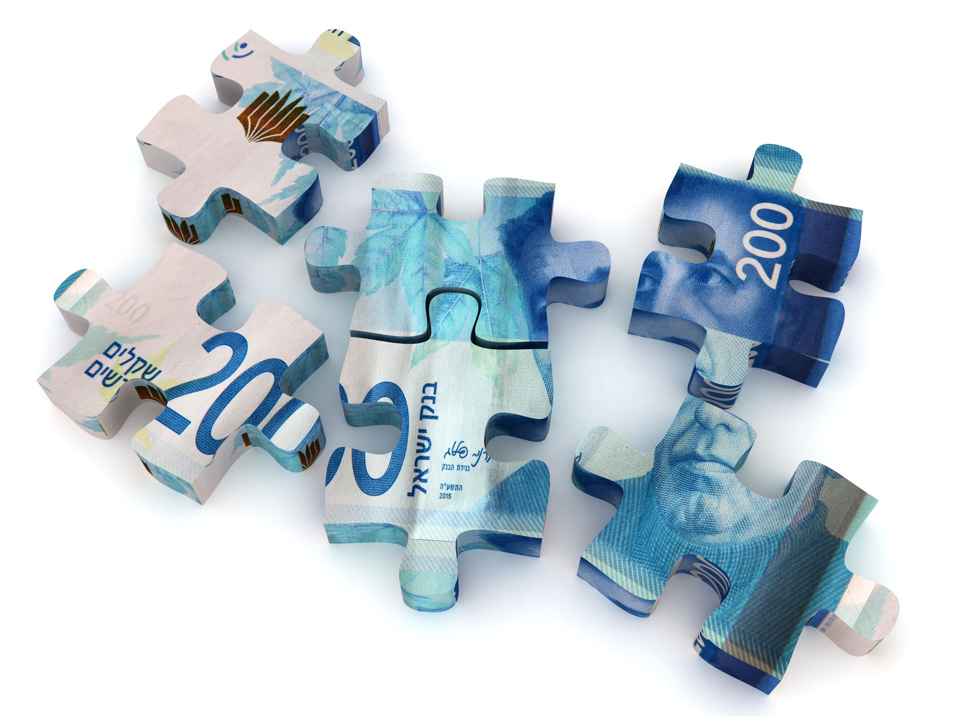 Puzzle israélien de financement d’argent de shekel